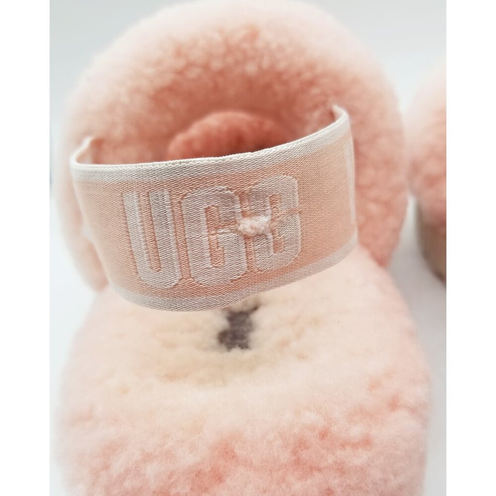 UGG Women's 9 Oh Fluffita Platform Slip On Sheepskin Sherpa Sandal in Pink $110 - Picture 12 of 16